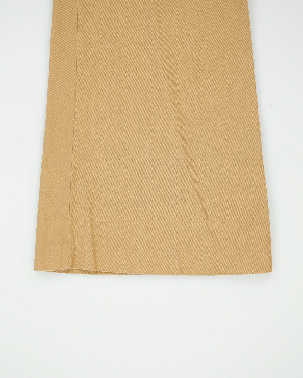 S/S 2020 Valentino Women's High Rise Khaki Tan Ultra Wide Leg Flared Canvas Trousers - W26 L26
