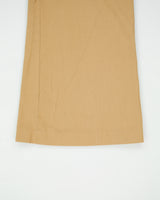 S/S 2020 Valentino Women's High Rise Khaki Tan Ultra Wide Leg Flared Canvas Trousers - W26 L26