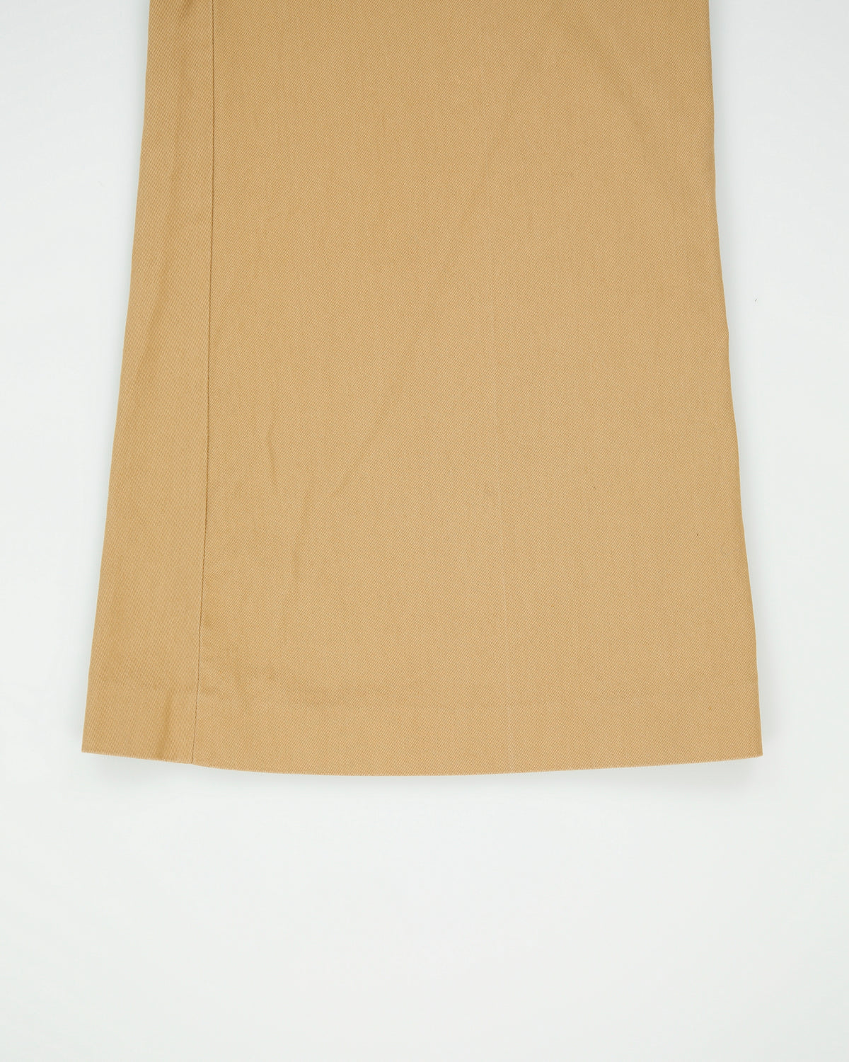 S/S 2020 Valentino Women's High Rise Khaki Tan Ultra Wide Leg Flared Canvas Trousers - W26 L26