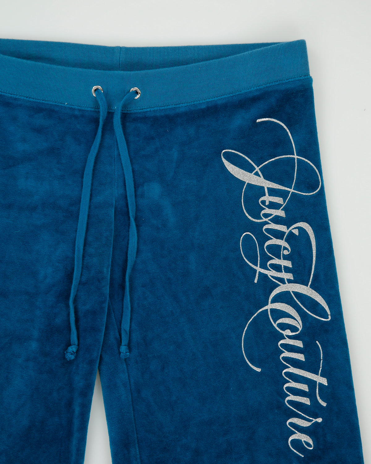 Vintage Y2K 00s Juicy Couture Glitter Graphic Velour Tracksuit Bottoms - W30 L32
