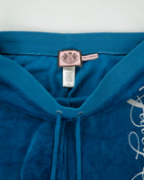Vintage Y2K 00s Juicy Couture Glitter Graphic Velour Tracksuit Bottoms - W30 L32
