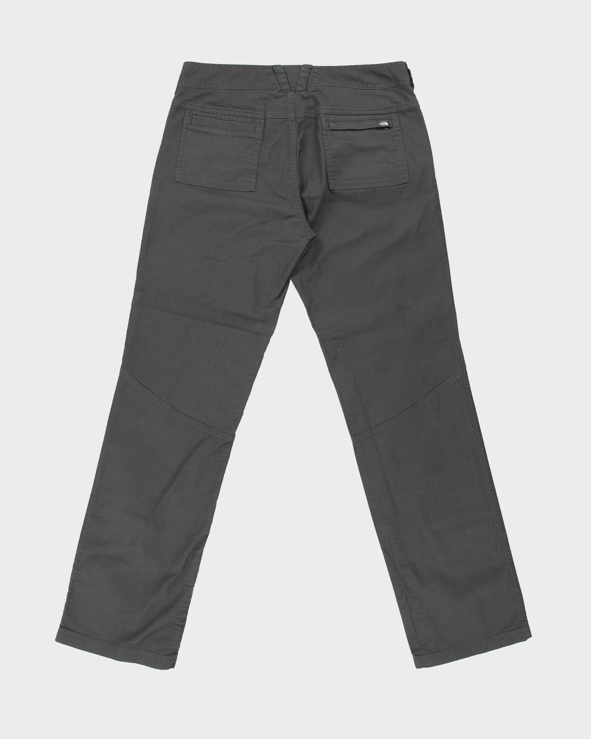 Vintage The North Face Women's Low Rise Charcoal Straight Leg Canvas Denim Trousers - W32 L32