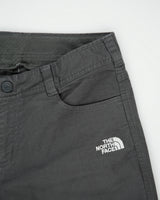Vintage The North Face Women's Low Rise Charcoal Straight Leg Canvas Denim Trousers - W32 L32