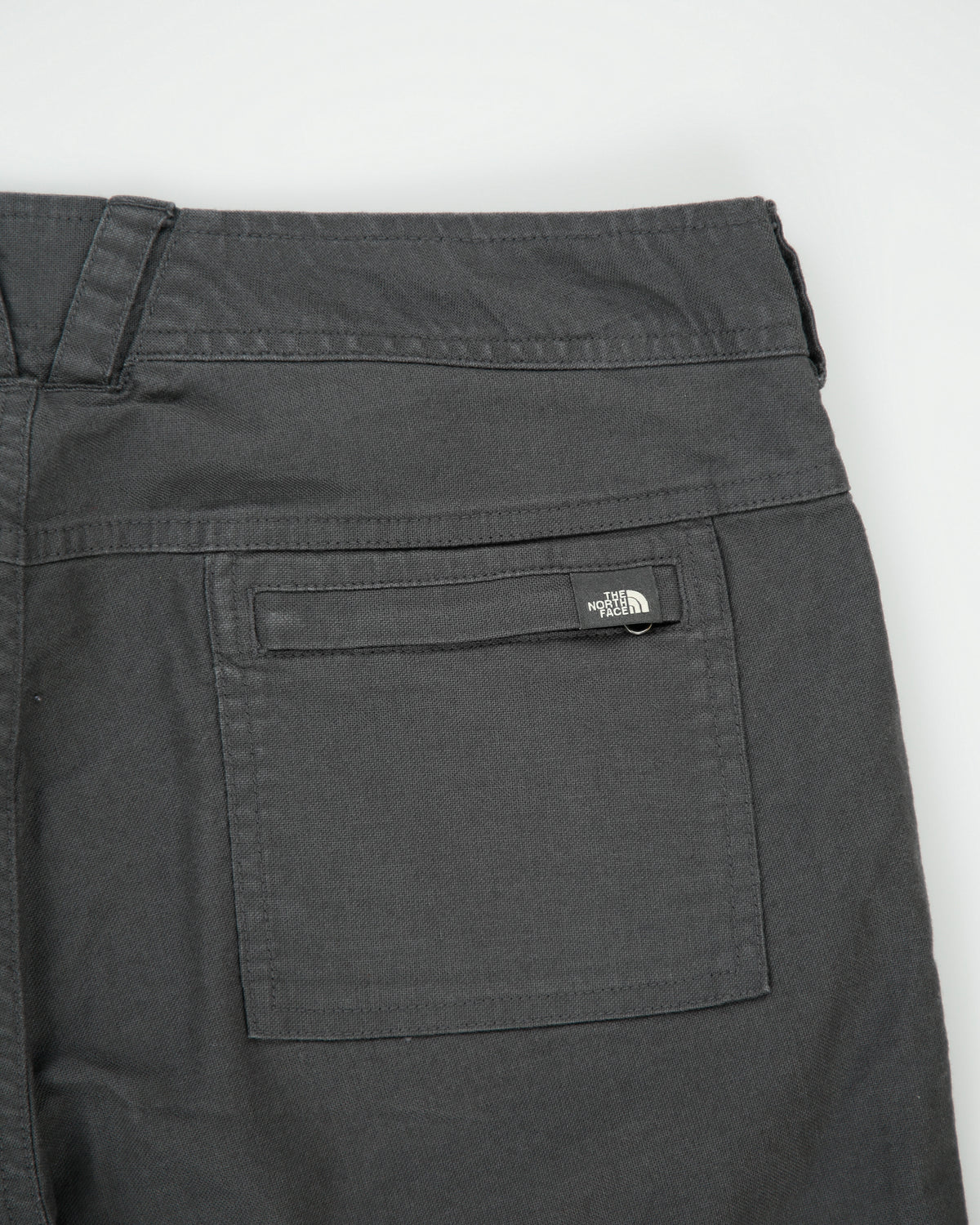 Vintage The North Face Women's Low Rise Charcoal Straight Leg Canvas Denim Trousers - W32 L32