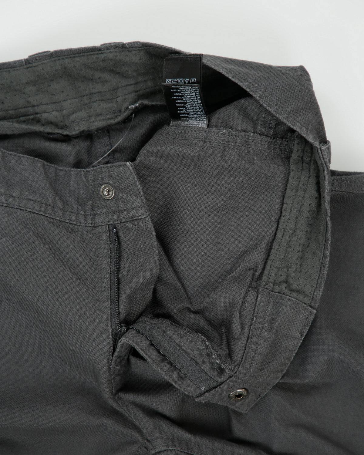 Vintage The North Face Women's Low Rise Charcoal Straight Leg Canvas Denim Trousers - W32 L32