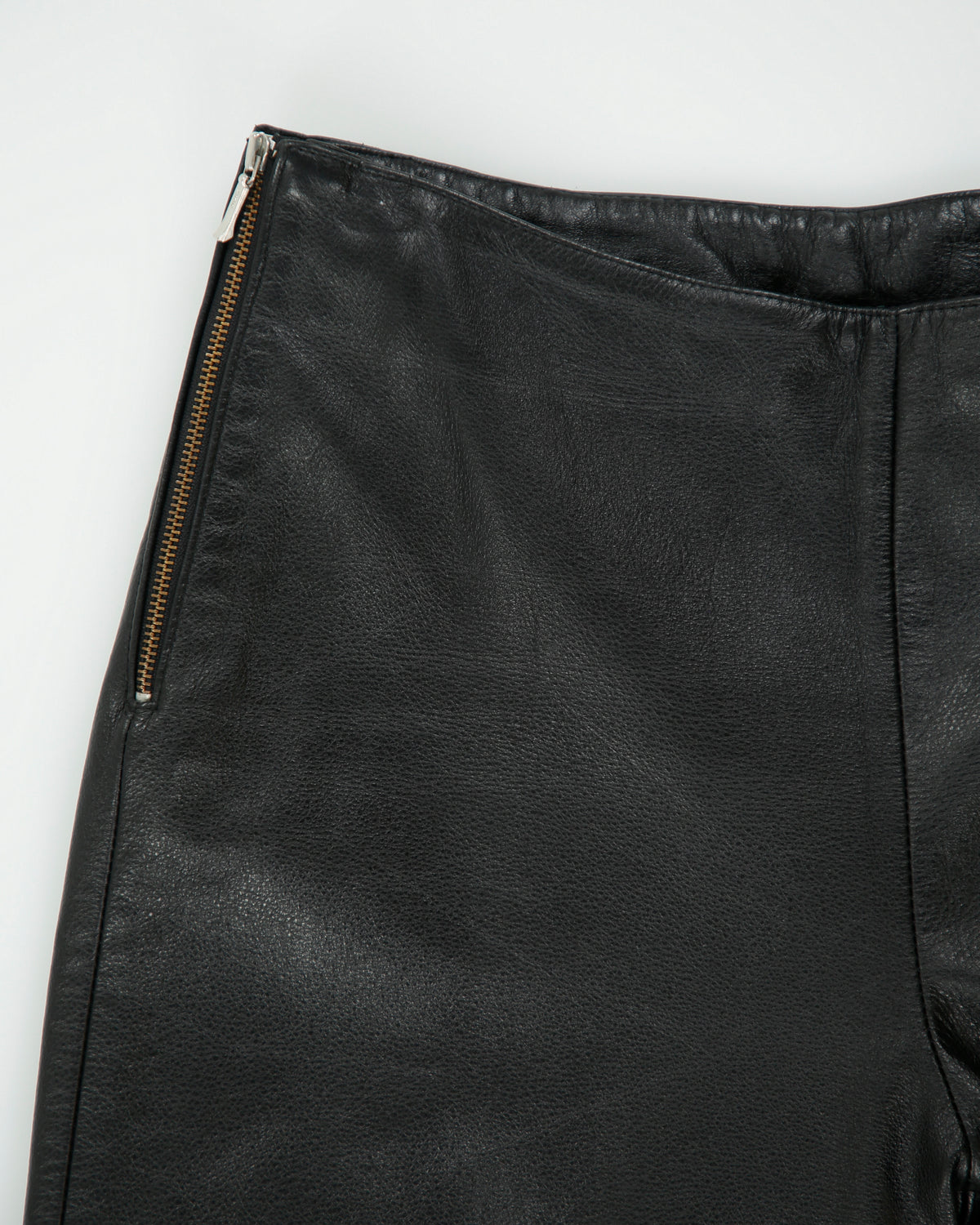 Vintage Y2K 00s Danier Made In Canada Mid Rise Double Side Zip Leather Trousers - W25 L29