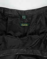 Vintage Y2K 00s Danier Made In Canada Mid Rise Double Side Zip Leather Trousers - W25 L29