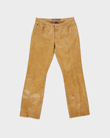Vintage Y2K 00s Gap Cropped Bootcut Leather Trousers - W28 L27
