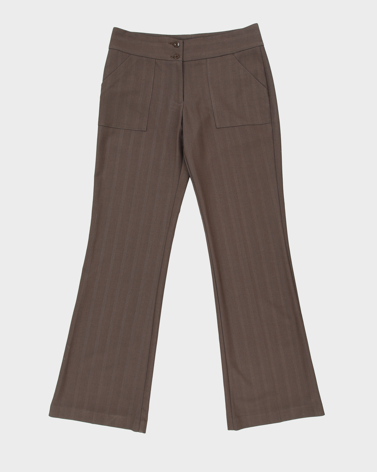 Vintage Y2K 00s Tommy Hilfiger Striped Mid Rise Bootcut Trousers - W32 L32