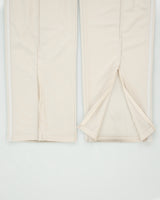 Adidas Originals Women's Cream Satin Pleated Zip Front Baggy Fit Wide Leg Firebird Tracksuit Bottoms - M