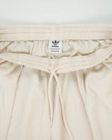 Adidas Originals Women's Cream Satin Pleated Zip Front Baggy Fit Wide Leg Firebird Tracksuit Bottoms - M