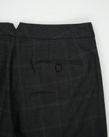 Vintage Y2K 00s Theory Women's Low Rise Pure Wool Windowpane Check Pleated Bootcut Made In USA Suit Trousers - W32 L34