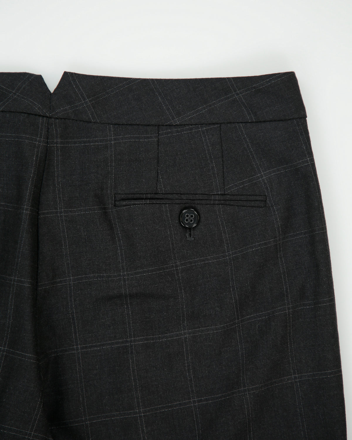 Vintage Y2K 00s Theory Women's Low Rise Pure Wool Windowpane Check Pleated Bootcut Made In USA Suit Trousers - W32 L34