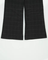 Vintage Y2K 00s Theory Women's Low Rise Pure Wool Windowpane Check Pleated Bootcut Made In USA Suit Trousers - W32 L34