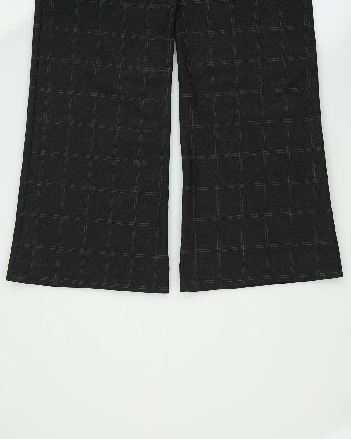 Vintage Y2K 00s Theory Women's Low Rise Pure Wool Windowpane Check Pleated Bootcut Made In USA Suit Trousers - W32 L34