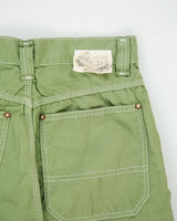 Vintage Y2K Diesel For Females Sage 'Gassy' Mid Rise Contrast Stitch Patch Pocket Wide Leg Bootcut Trousers - W32 L34