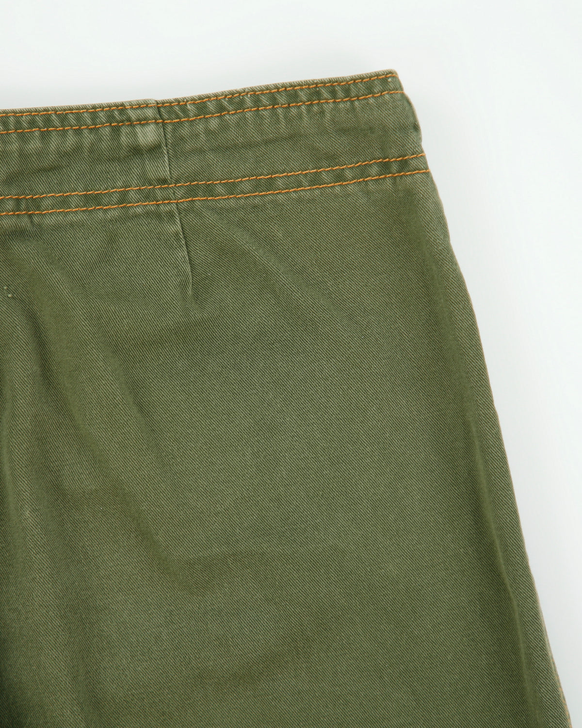 Vintage Y2K 00s Hot Kiss Women's Khaki Low Rise Patch Pocket Relaxed Fit Denim Capri Trousers - W29 L22