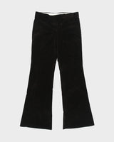 Vintage Y2K 00s Theory Women's Low Rise Velvet Made In USA Flared Trousers - W32 L33