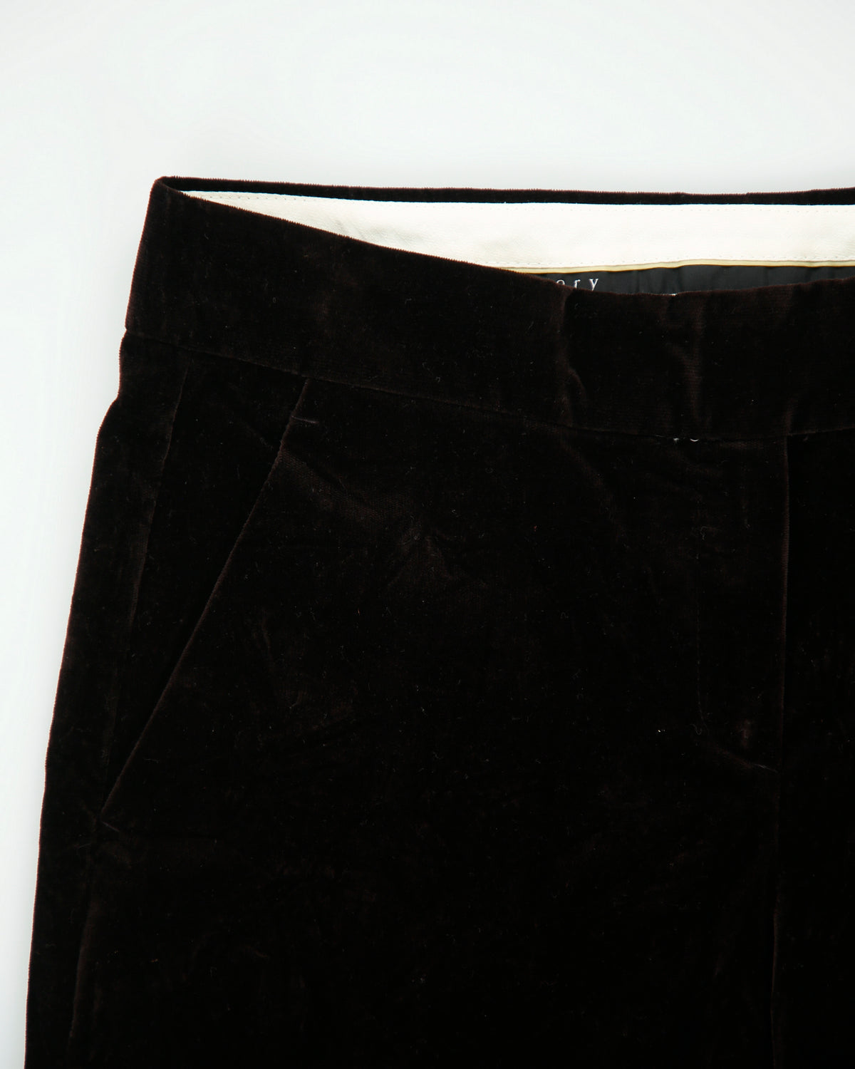 Vintage Y2K 00s Theory Women's Low Rise Velvet Made In USA Flared Trousers - W32 L33
