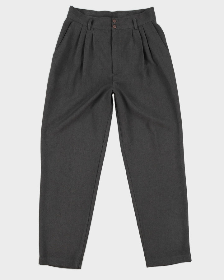 Vintage 90s BRJ Sportswear Grey Suit Trousers - W30