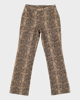 Vintage 90s Star CCC Brown Reptile Print Trousers - W28