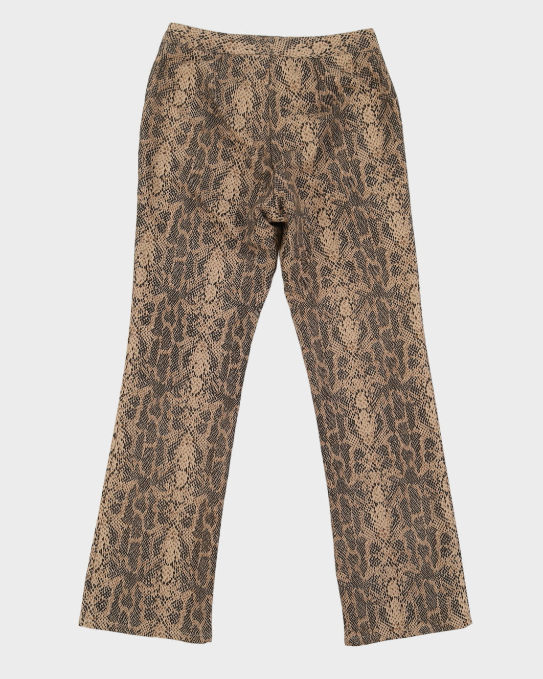 Vintage 90s Star CCC Brown Reptile Print Trousers - W28