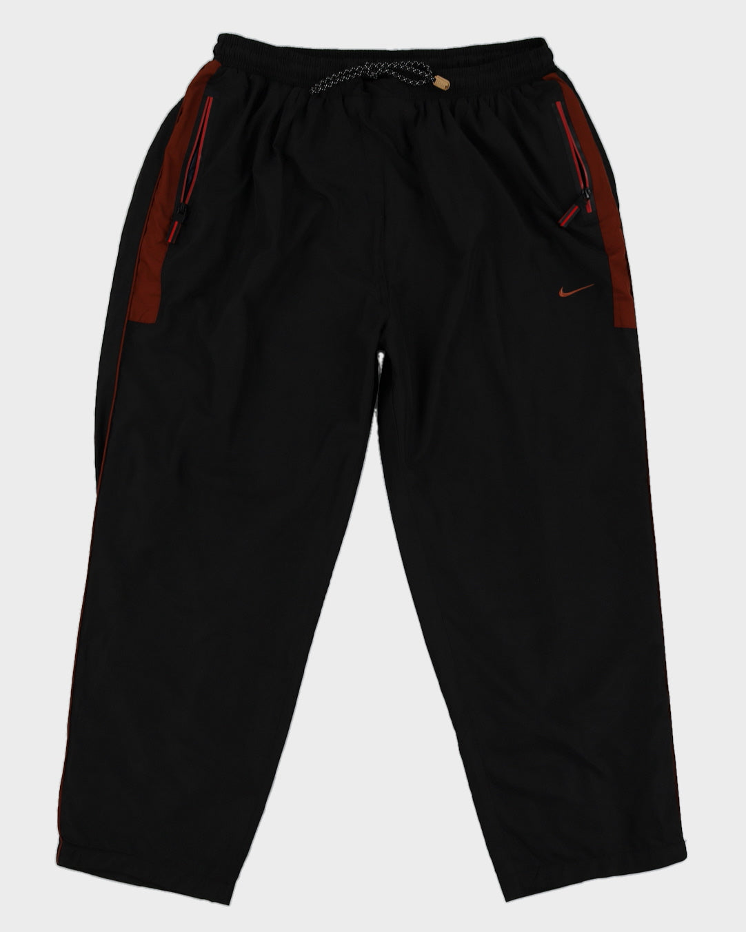 Y2K 00s Nike Black &amp; Brown Tracksuit Bottoms - M