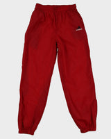 Vintage 90s Adidas Maroon Nylon Tracksuit Bottoms - W30