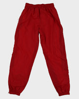 Vintage 90s Adidas Maroon Nylon Tracksuit Bottoms - W30