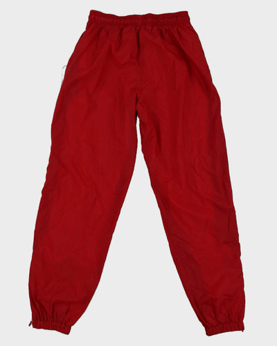 Vintage 90s Adidas Maroon Nylon Tracksuit Bottoms - W30
