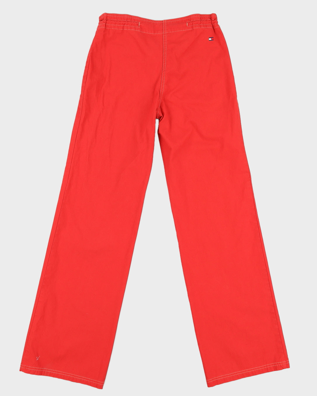 Y2K 00s Tommy Hilfiger Red Toggle Waistband Trousers - S