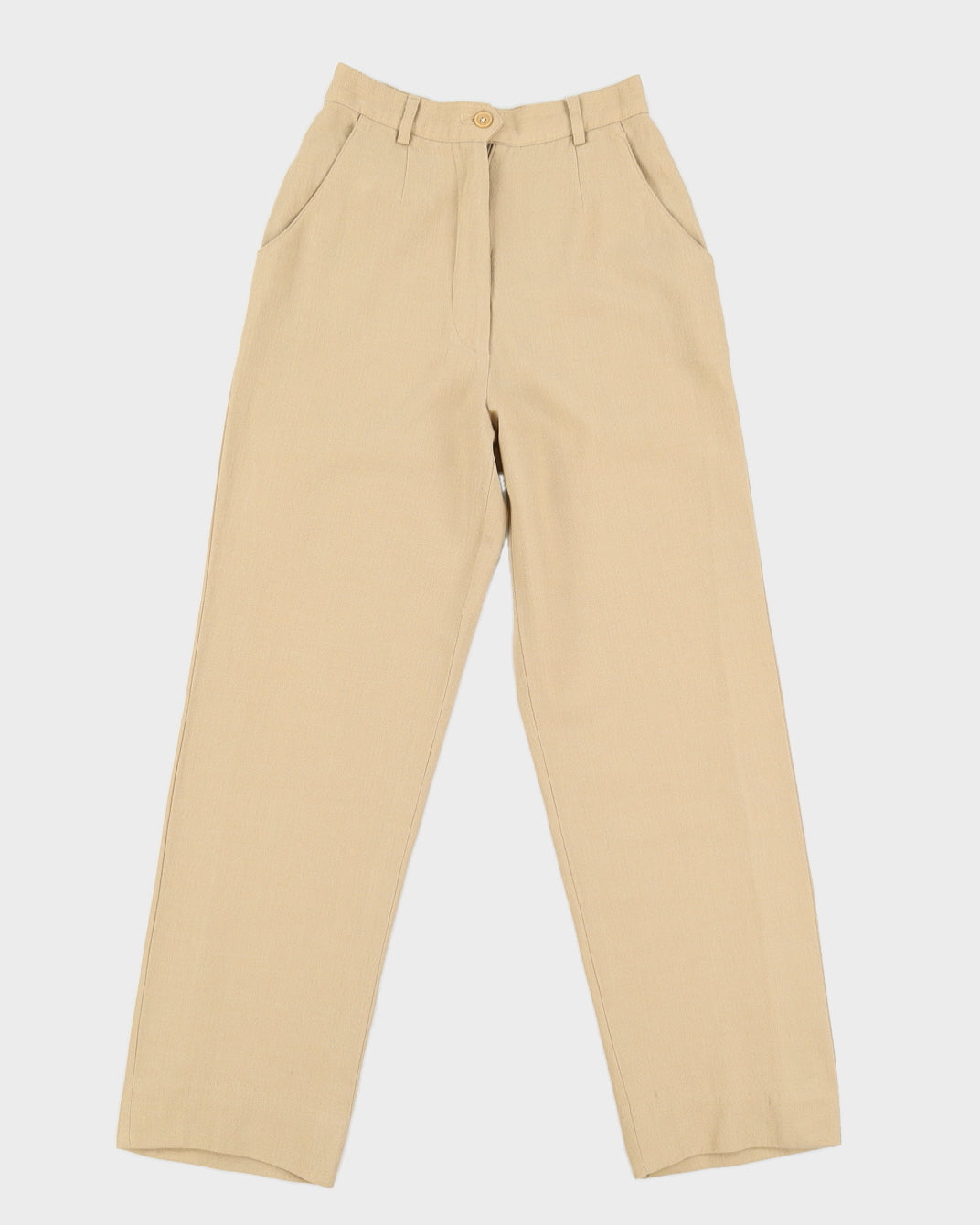 Vintage 80s Pierre Balmain Beige Trousers - W24 L28