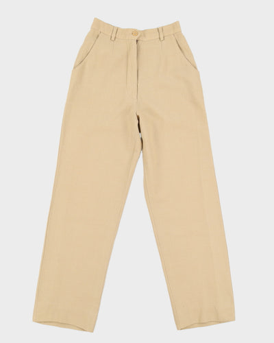 Vintage 80s Pierre Balmain Beige Trousers - W24 L28