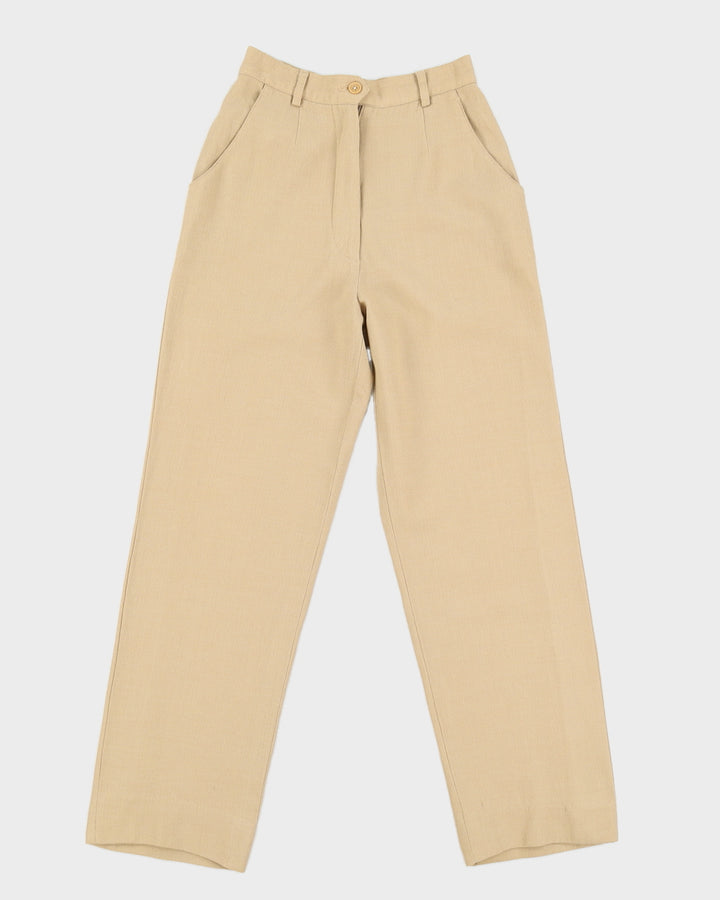 Vintage 80s Pierre Balmain Beige Trousers - W24 L28