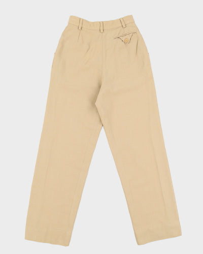 Vintage 80s Pierre Balmain Beige Trousers - W24 L28