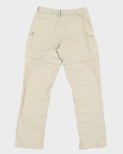 00s The North Face Beige Tear Off Nylon Trousers - W31 L31