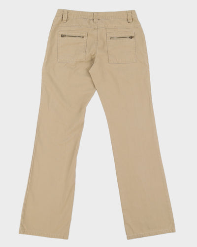 Y2K Beige Cargo Trousers - M