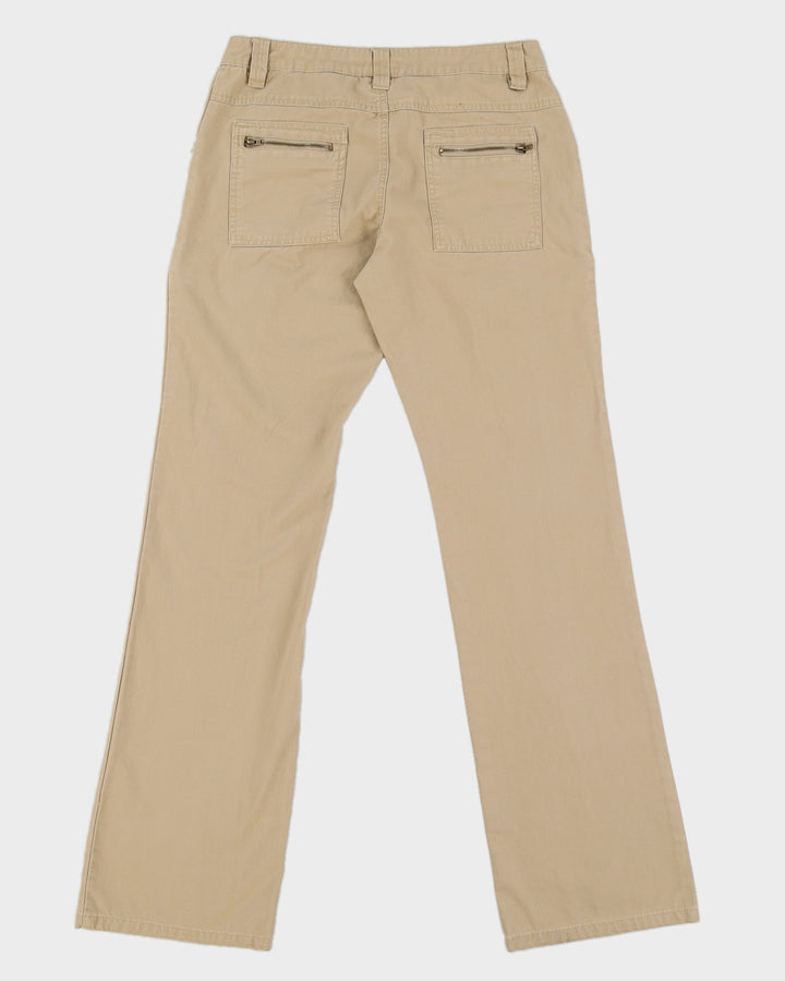 Y2K Beige Cargo Trousers - M