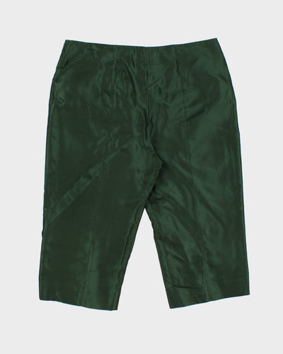 Prada Green Silk Capris Pants - W34