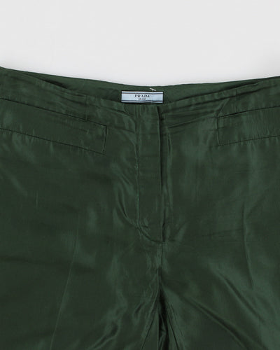 Prada Green Silk Capris Pants - W34