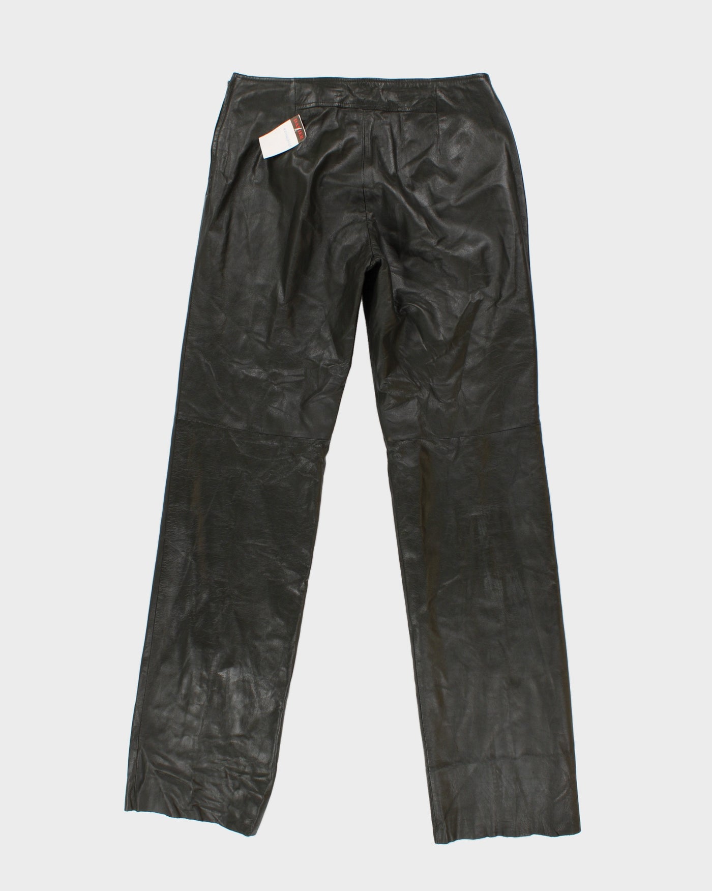 Vintage 00s Danier Green Leather Trousers - UK 14