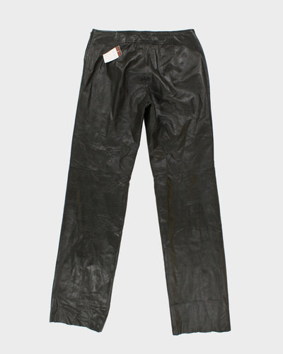 Vintage 00s Danier Green Leather Trousers - UK 14