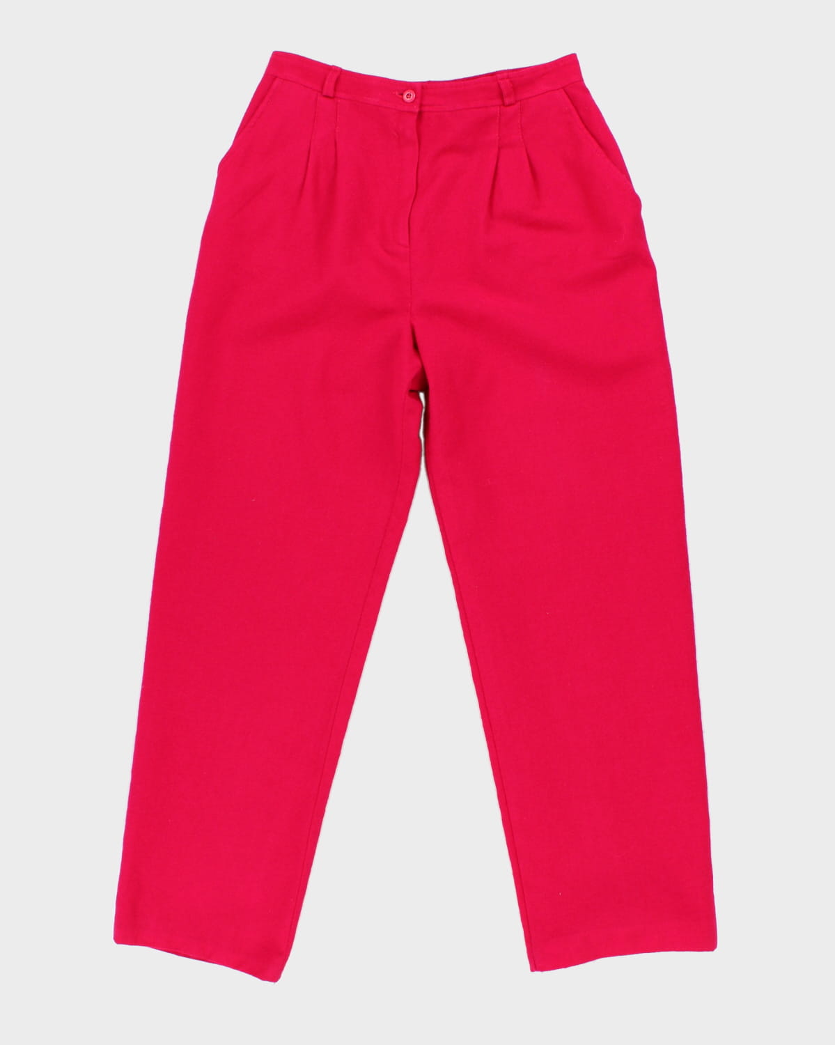 Vintage 80s Mister Leonard Hot Pink Wool Trousers - W30 L30