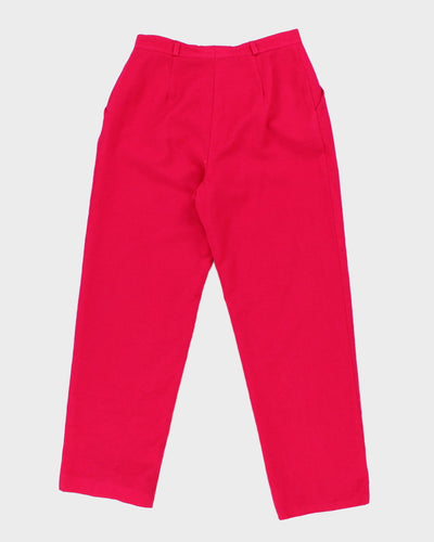 Vintage 80s Mister Leonard Hot Pink Wool Trousers - W30 L30