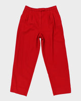 Vintage 90s Mr Jax Red Wool Trousers - W32 L30