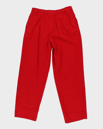 Vintage 90s Mr Jax Red Wool Trousers - W32 L30