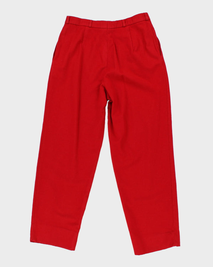 Vintage 90s Mr Jax Red Wool Trousers - W32 L30