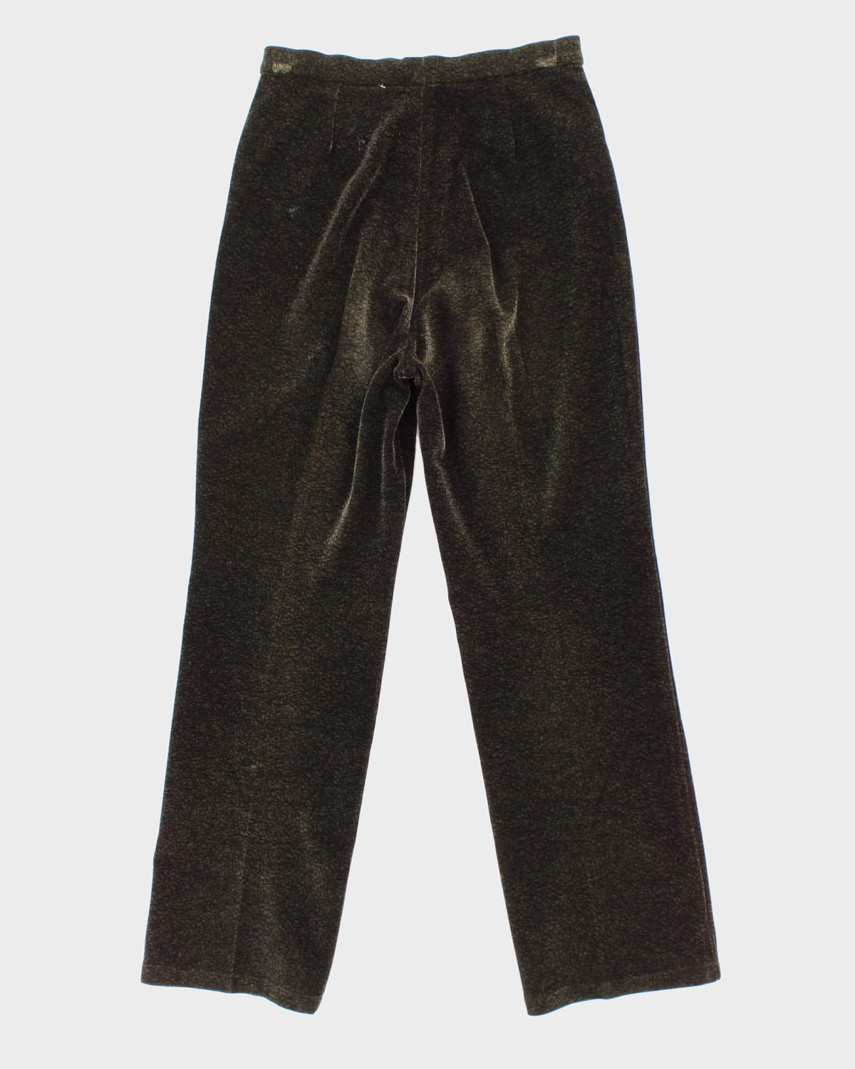 Vintage Green Velour Trousers - W28 L27