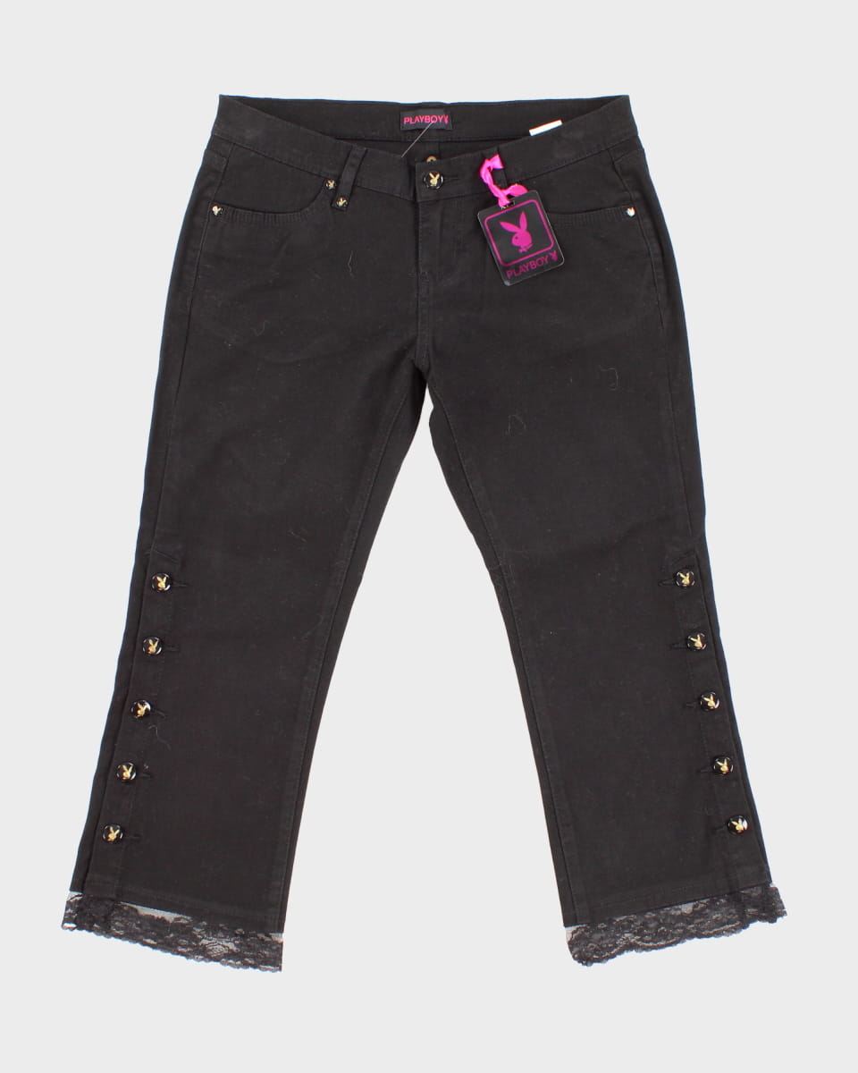 Y2K 00s Playboy Three Quarter Trousers - W32 L23