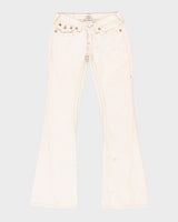 Women's True Religion Cream Cord Flare Trousers W:29